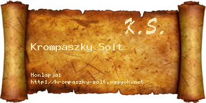 Krompaszky Solt névjegykártya
